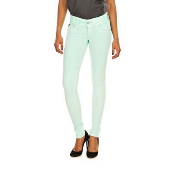 G-Star Denim - G-Star Lynn Skinny Mint Mid-Rise Jeans Size 28